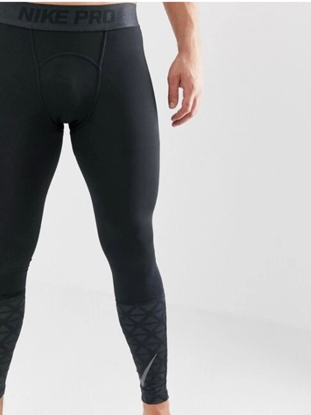 Nike Pro Tights Black/ Anthracite Men’s Size XL - Picture 3 of 7